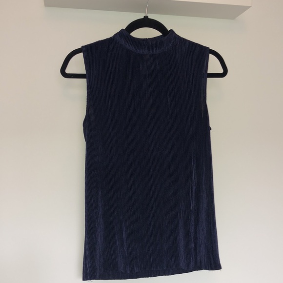 GUESS Tie neck Navy blue top - Picture 11 of 13
